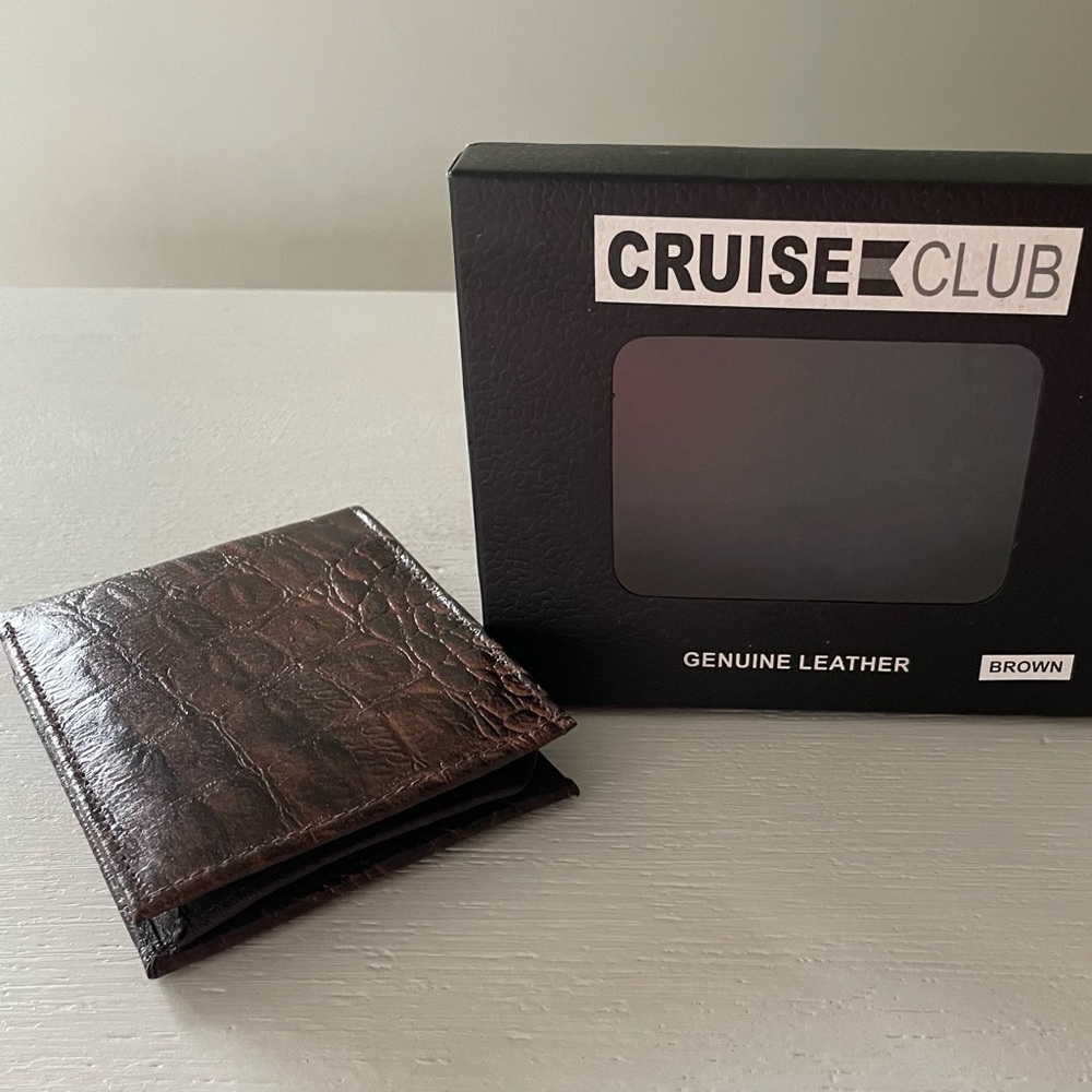 Genuine Leather Wallet, Brown New In Box